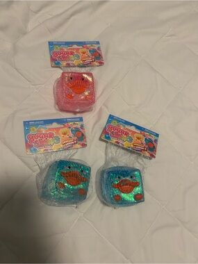 Sugar Swaps Squeeze Toy Duck Cubes - Pink & Teal Glitter
